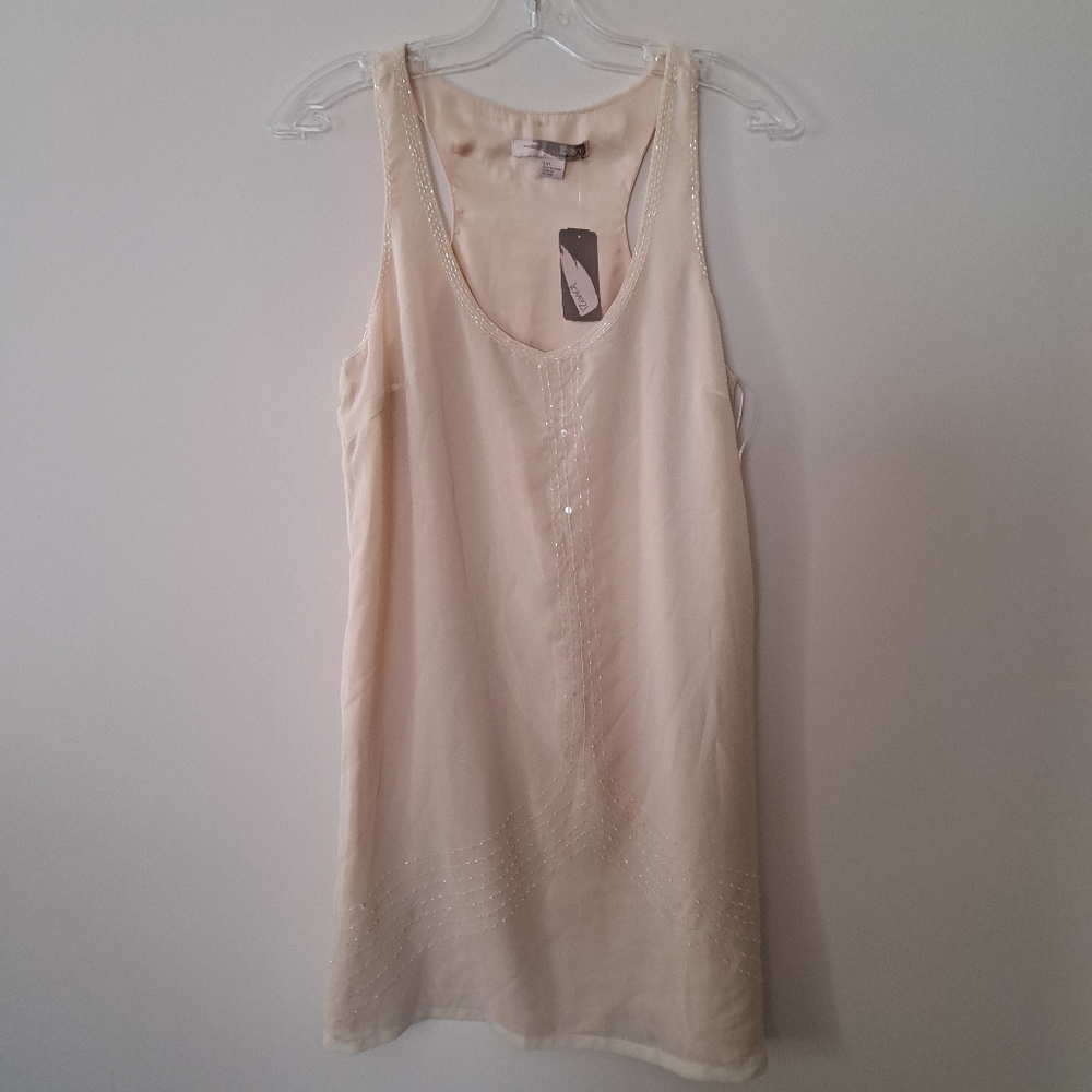 Forever nude beaded slip-on dress
